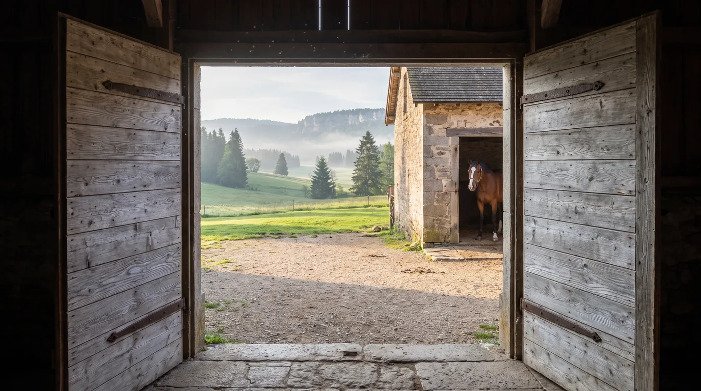 Entrée, Cap Cavale, centre équestre à Lans-en-Vercors
